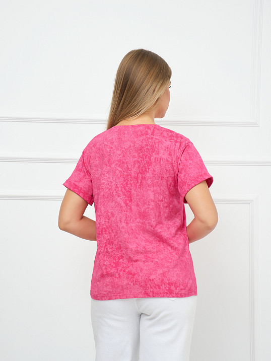 Футболка женская Арабеска фуксия