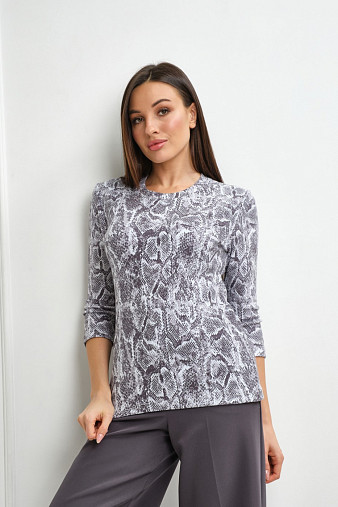 Лонгслив Флирт серый/питон