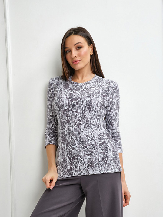 Лонгслив Флирт серый/питон