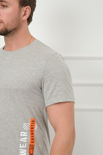 Футболка мужская Норд серый меланж