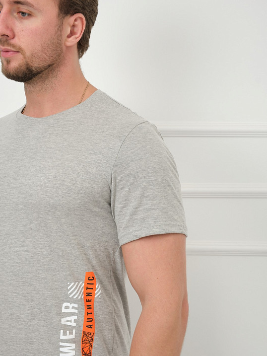 Футболка мужская Норд серый меланж