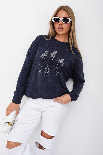 Джемпер жен. Сити ангора синий