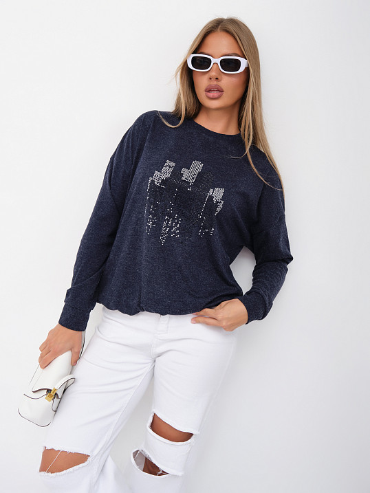 Джемпер жен. Сити ангора синий