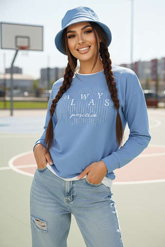 Свитшот женский Кетти голубой