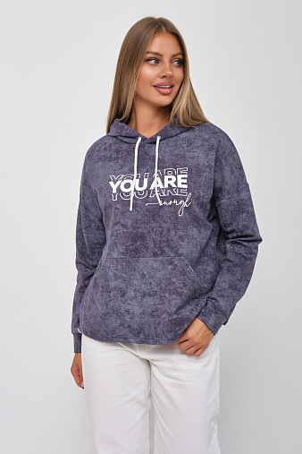 Толстовка женская Винтаж серый