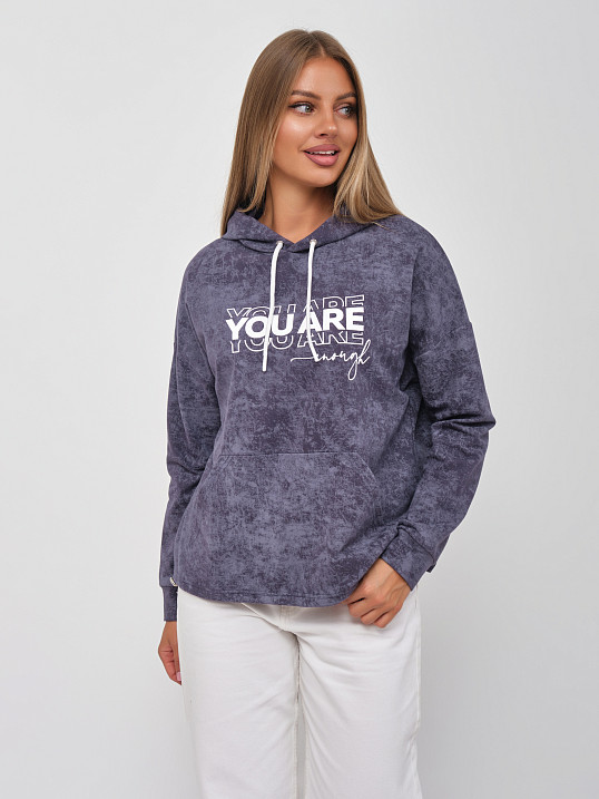 Толстовка женская Винтаж серый