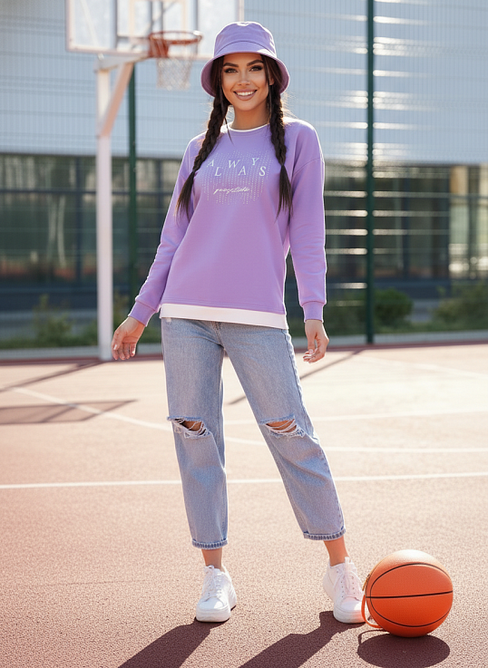 Свитшот женский Кетти лаванда