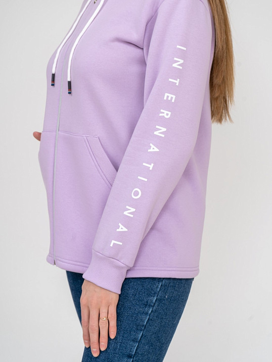 Толстовка женская Гамма на молнии лаванда