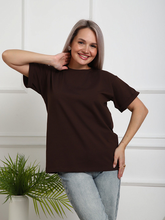Футболка женская Классика шоколад