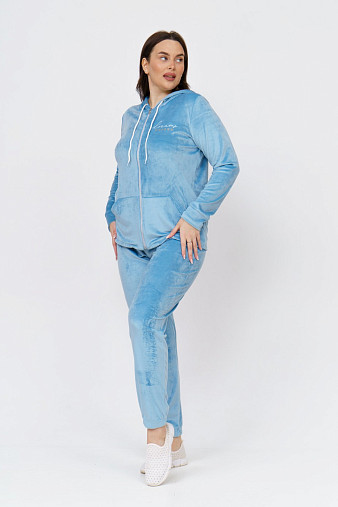 Костюм Авеню велюр аква