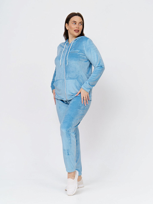 Костюм Авеню велюр аква