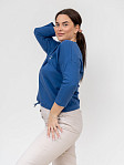 Лонгслив Николь интерлок индиго