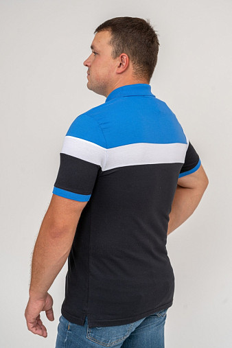 Рубашка-Поло арт.5903 комб. голубой