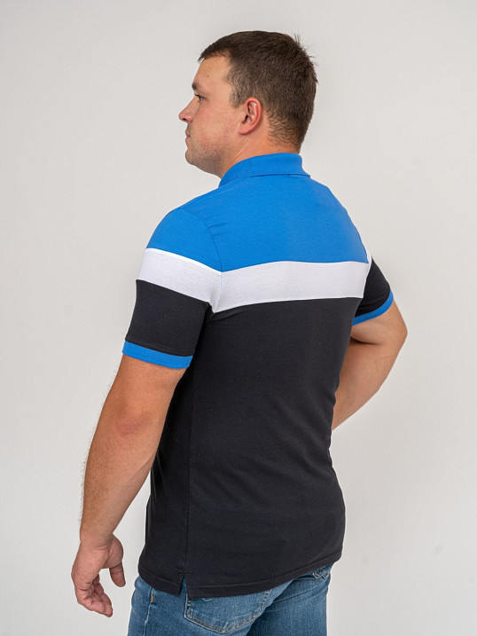 Рубашка-Поло арт.5903 комб. голубой