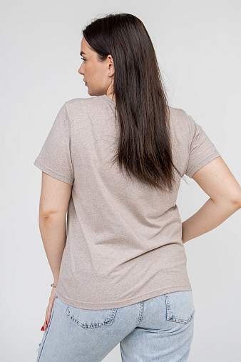 Футболка женская Сафари-1 бежевый/меланж