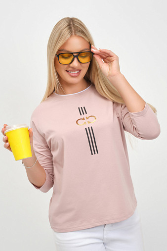 Лонгслив женский Мадлен пудра