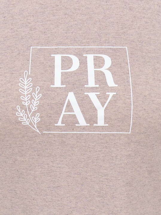 Футболка женская Ника бежевый/меланж