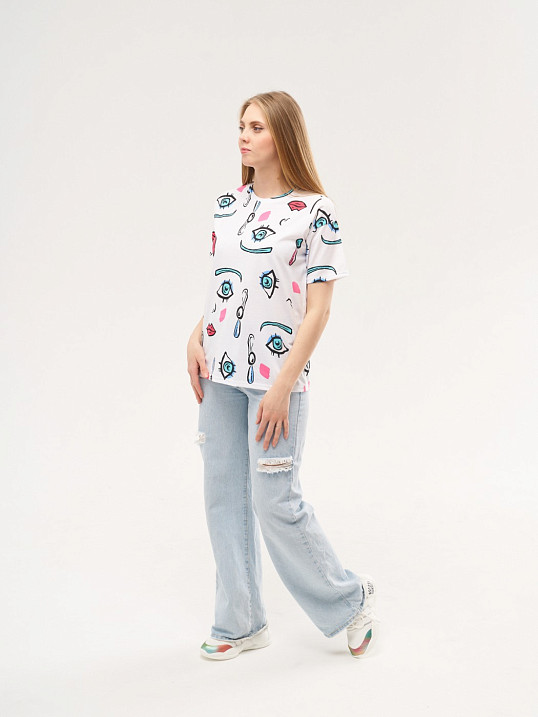 Футболка женская Краш белая