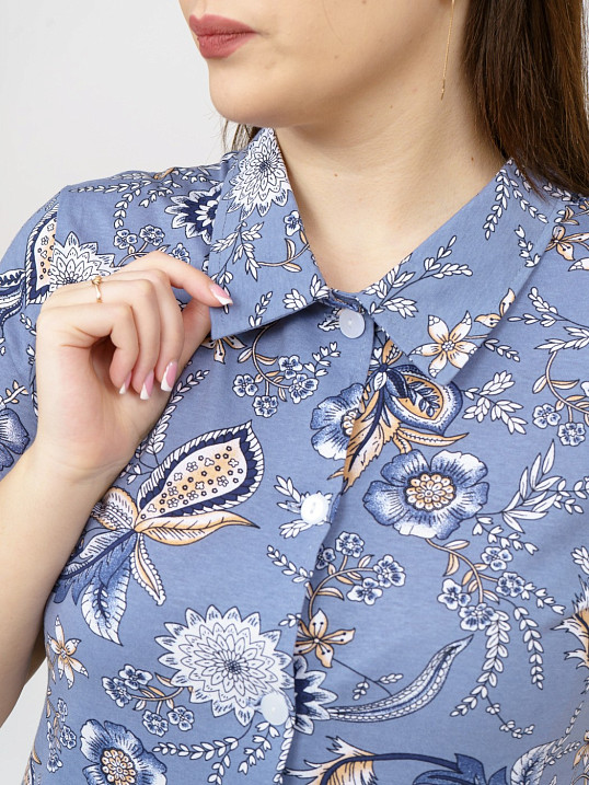 Халат Анна атлантик/цветы