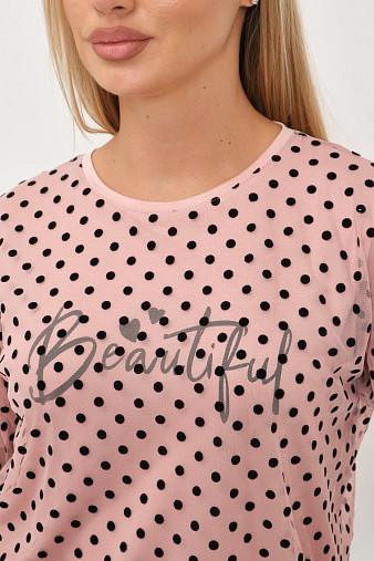 Футболка женская Бьюти вискоза пудра