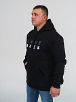 Толстовка мужская Тайм черная 3-х нитка начес