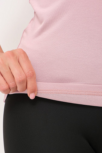 Майка вискозная однотонная пудра