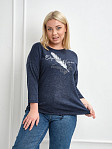 Лонгслив женский Шармэль синий