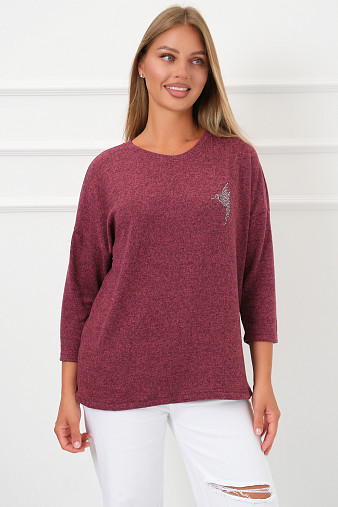 Джемпер Оливия брусника