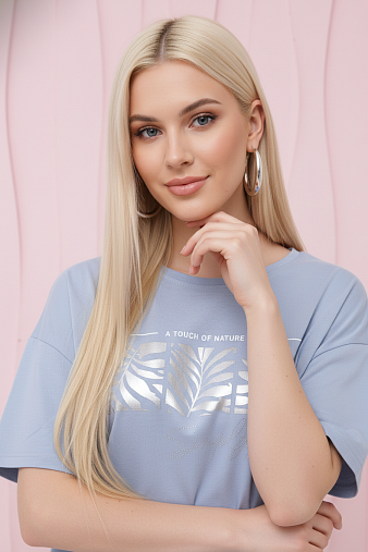 Футболка женская Рио голубой