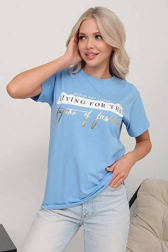 Футболка женская Имидж голубой