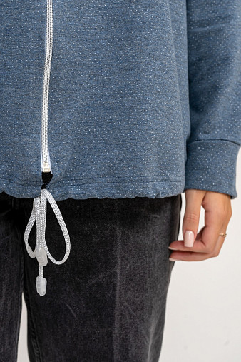 Толстовка женская Мираж футер индиго