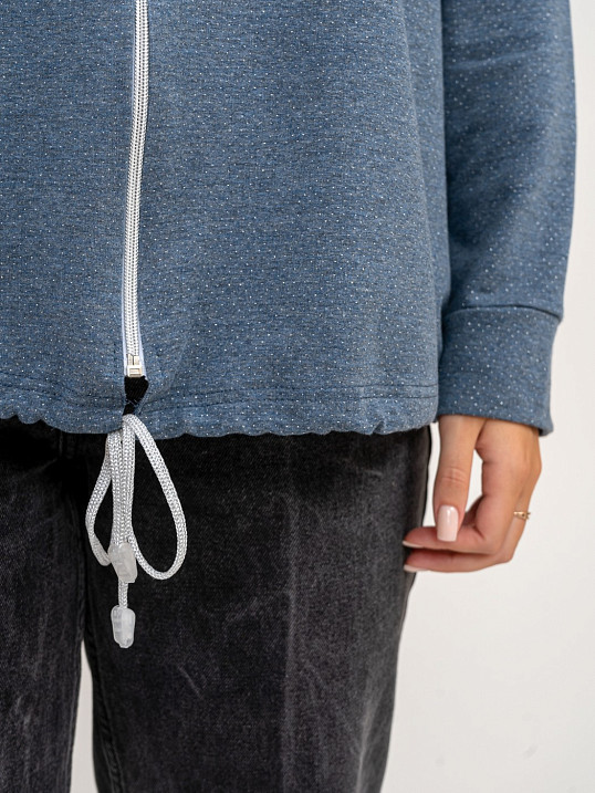 Толстовка женская Мираж футер индиго