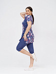 Костюм Симона индиго/цветы