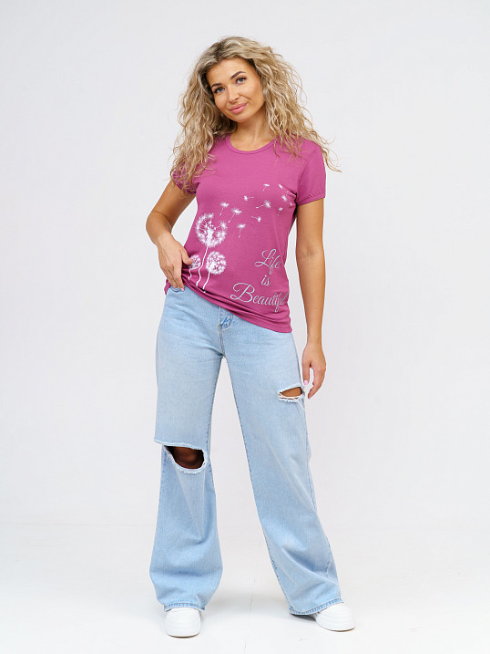 Футболка Одуванчик брусника