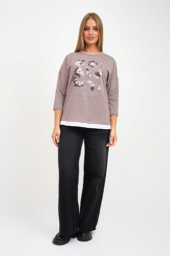 Лонгслив женский Тудей визон