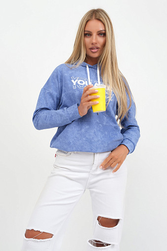 Толстовка женская Винтаж василек