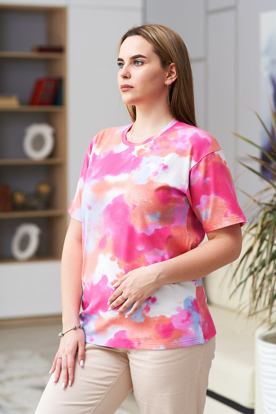 Футболка Тай-Дай малина