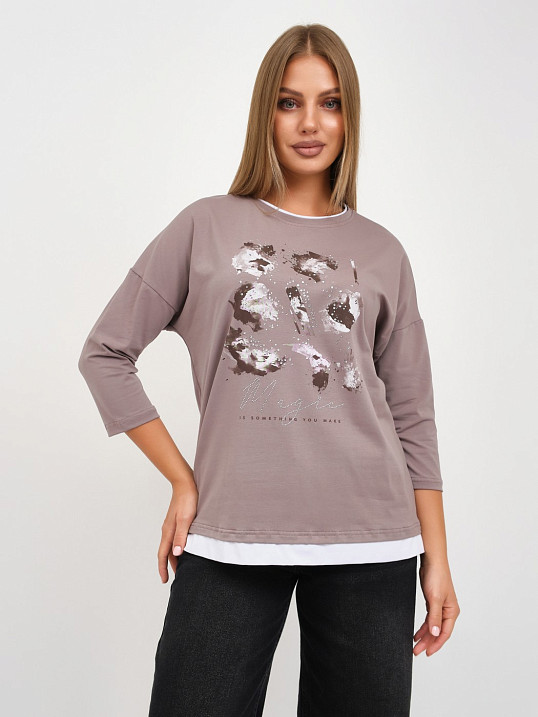 Лонгслив женский Тудей визон