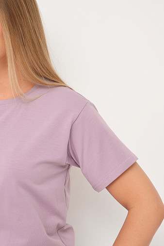 Футболка женская Креатив корица/лаванда