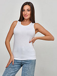 Майка вискозная однотонная белая