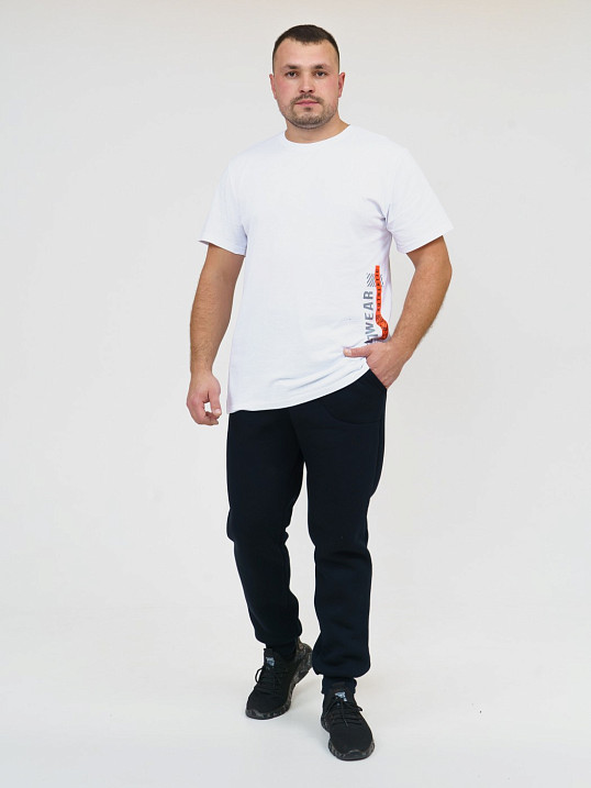 Брюки мужские футер 3-х нитка синий