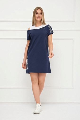 Платье женское Мирэль со стразами т.синий