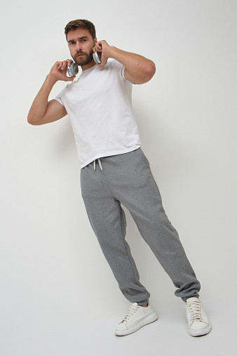Брюки мужские теплые серый