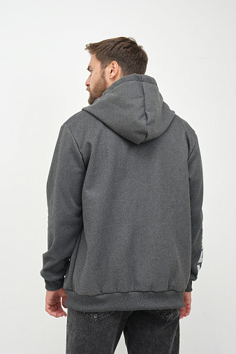Толстовка муж. Дэнди 3-х нитка начес т.серый