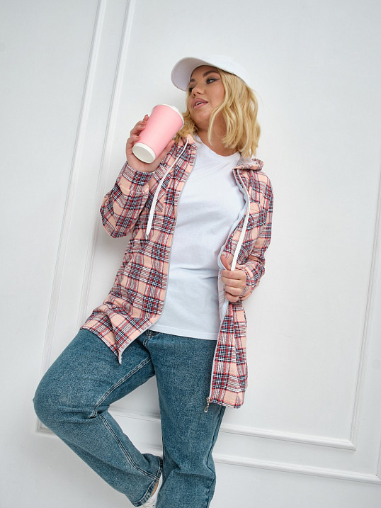 Рубашка Азарт-2 набивная бежевый/клетка