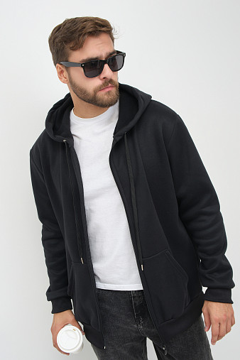Толстовка муж. Дэнди 3-х нитка начес черный