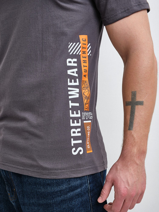 Футболка мужская Норд т.серый