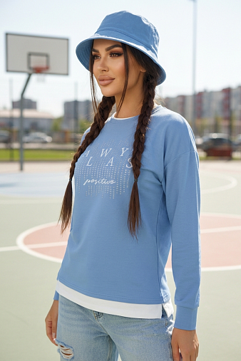 Свитшот женский Кетти голубой