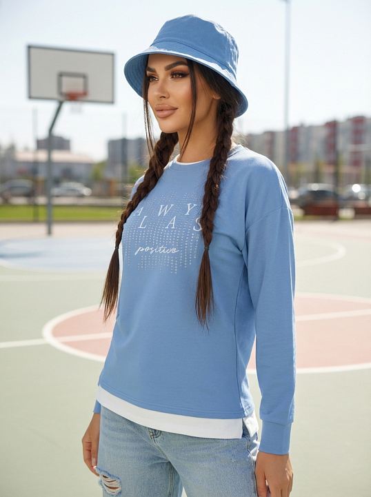 Свитшот женский Кетти голубой