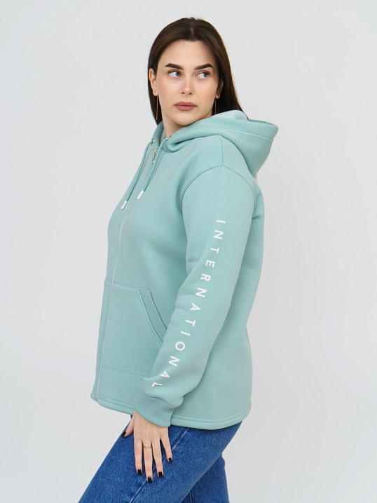 Толстовка женская Гамма на молнии аква